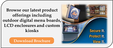 Download the ViewStation Brochure to browse LCD enclosures, outdoor digital menu boards and digital signage kiosks