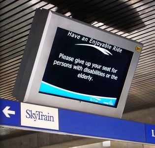 SkyTrain LCD Enclosures Digital Signage