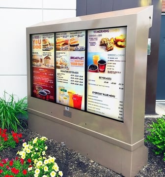 Wendys 3 screen outdoor digital menu boards viewstation itsenclosures lcd enclosure.jpg