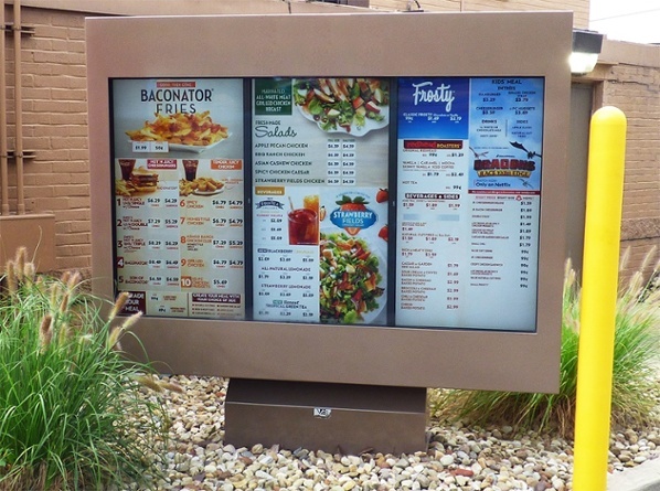 viewstation outdoor digital menu boards drive thru